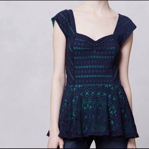 Anthropologie Swing Peplum Top
